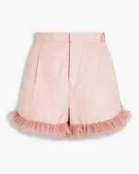 RED Valentino Ruffled taffeta shorts - Pink Pink