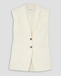 Frame Denim Linen-blend twill vest - White White