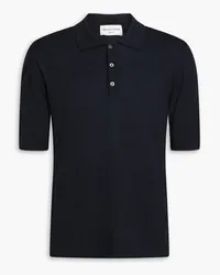 Officine Generale Cotton and Lyocell-blend polo shirt - Blue Blue