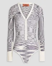 Missoni Space-dyed ribbed-knit bodysuit - White White