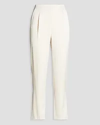 Alice + Olivia Alice Olivia - Jessie satin-crepe tapered pants - White White