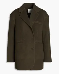 Sandro Wool-belnd felt coat - Green Green