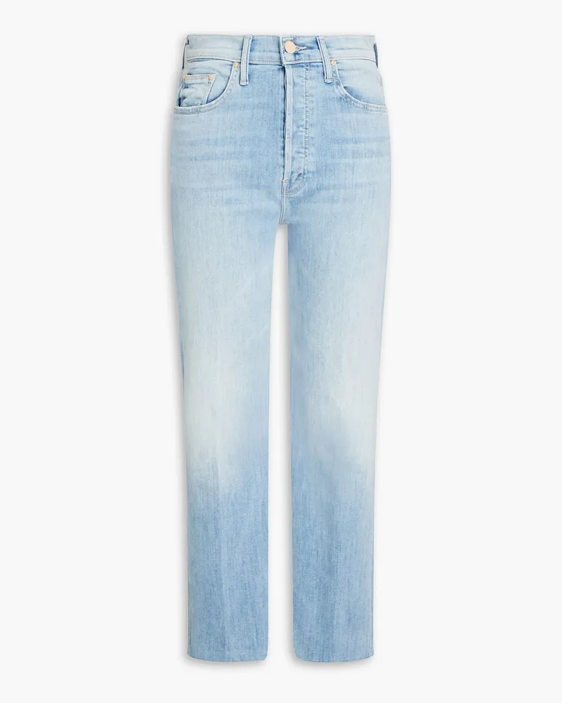 Mother The Tripper Ankle cropped high-rise bootcut jeans - Blue Blue