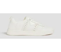 Studded suede sneakers - White