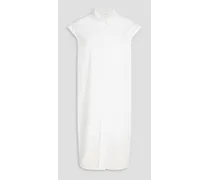 Cotton-poplin shirt dress - White
