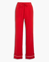 RED Valentino Silk-crepe straight-leg pants - Red Red