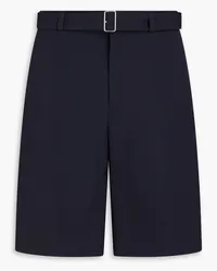 Jil Sander Belted wool-twill shorts - Blue Blue