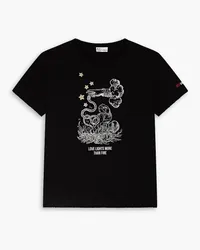 RED Valentino Printed cotton-jersey T-shirt - Black Black