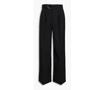 Bento belted pleated woven suit pants - Gray
