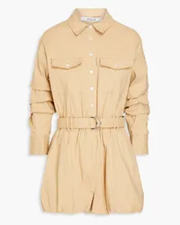 Derek Lam Zuma belted linen-blend playsuit - Neutral Neutral