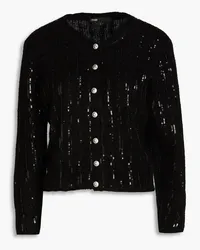 Maje Embellished knitted cardigan - Black Black