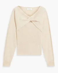 NAADAM Layered twist-front cutout cashmere sweater - Neutral Neutral