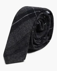 Thom Browne Checked wool and cashmere-blend flannel tie - Gray Gray