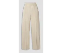 Iconic crepe straight-leg pants - White