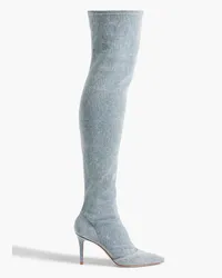 Gianvito Rossi Elite 85 denim over-the-knee boots - Blue Blue