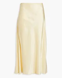 Jil Sander Crepe-satin midi skirt - Yellow Yellow