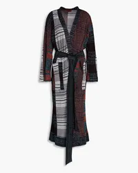 Missoni Metallic striped ribbed-knit cardigan - Metallic Metallic