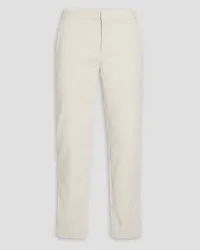 Frame Denim Slim-fit Lyocell-blend moleskin chinos - White White