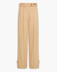 REJINA PYO Nakita pleated cotton-blend twill wide-leg pants - Neutral Neutral