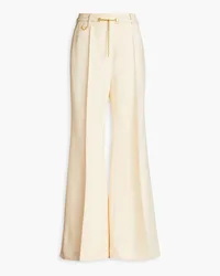 Zimmermann Belted wool-blend wide-leg pants - White White