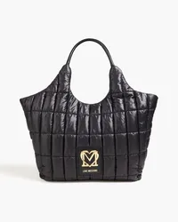 Moschino Quilted shell tote - Black Black