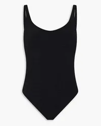 Lisa Marie Fernandez Marilyn seersucker swimsuit - Black Black