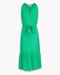 Heidi Klein Gathered mousseline midi dress - Green Green