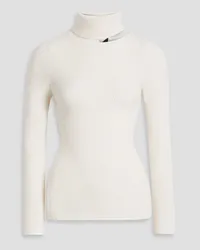 arch4 Opal cutout ribbed cashmere turtleneck sweater - White White