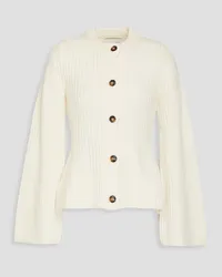 Loulou Studio Ribbed cashmere cardigan - White White