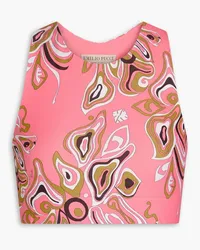 Emilio Pucci Cropped printed stretch-jersey top - Pink Pink