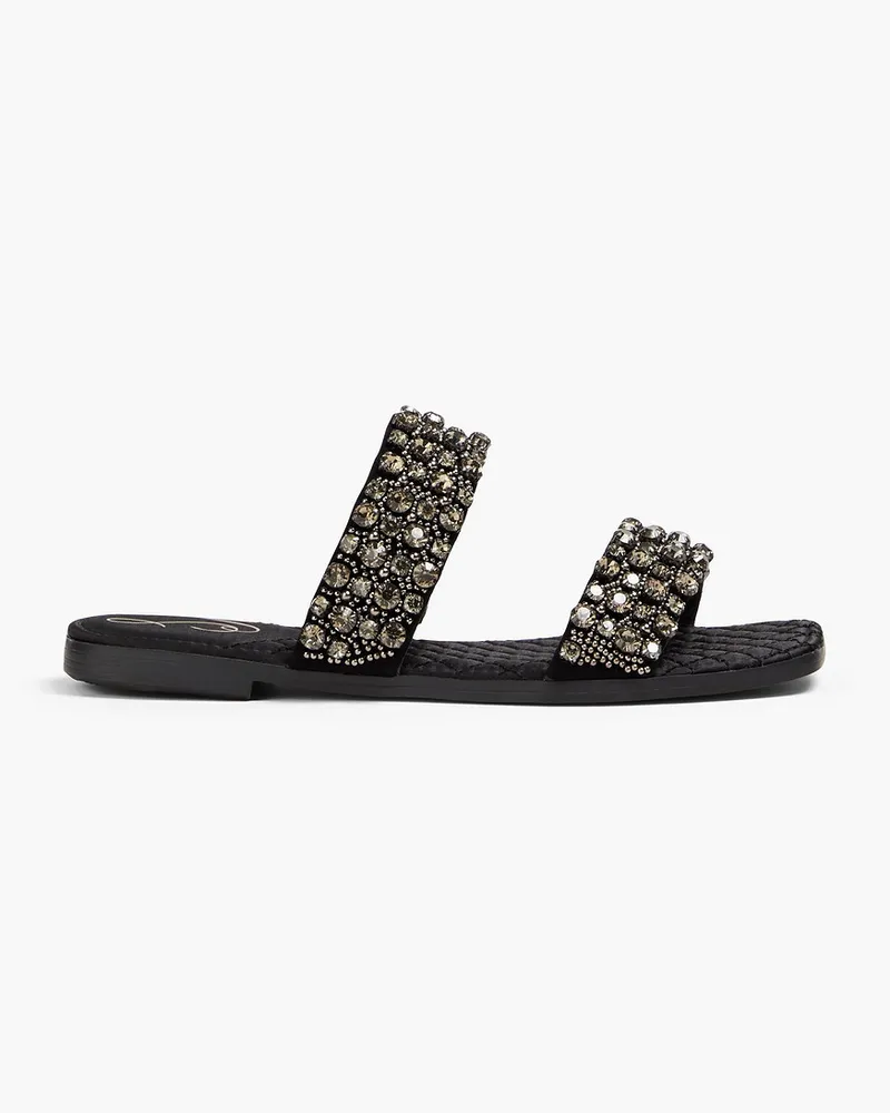 Sam Edelman Ezel embellished suede slides - Black Black