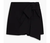 Skirt-effect crepe shorts - Black
