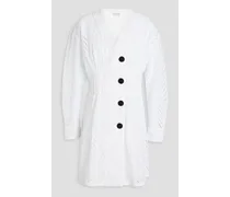 Broderie anglaise cotton mini dress - White
