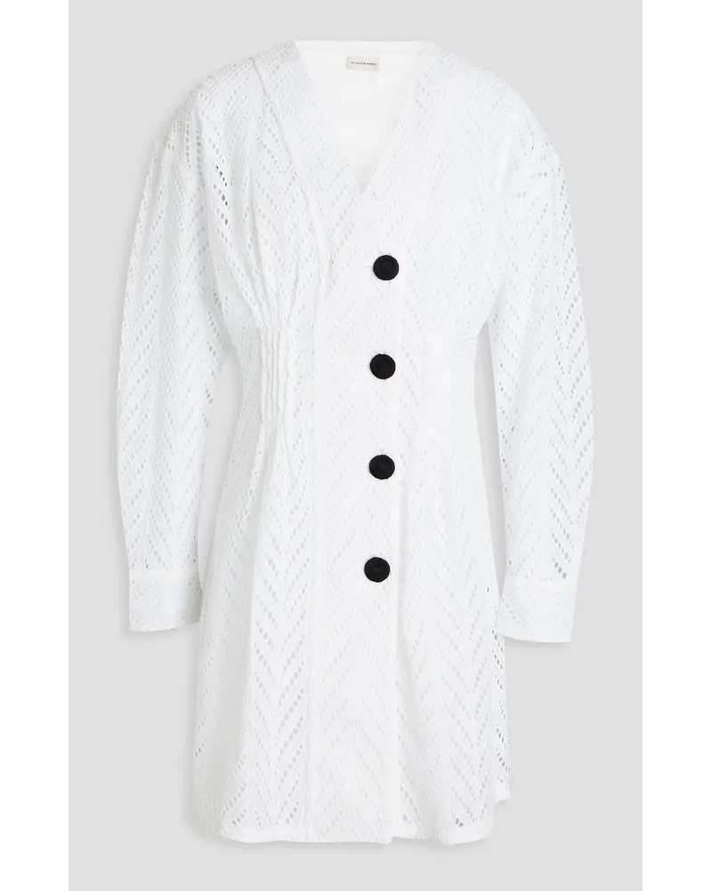 By Malene Birger Broderie anglaise cotton mini dress - White White