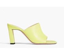 Anne neon leather mules - Green