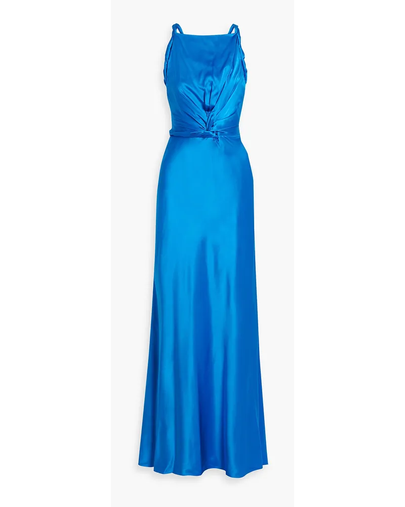 Roksanda Ilincic Likai twisted silk-satin gown - Blue Blue