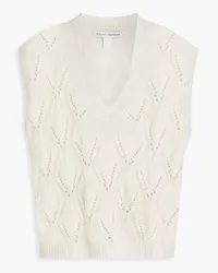 Autumn Cashmere Pointelle-knit cashmere vest - White White