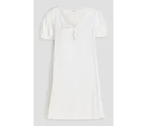 Ilabird cotton and linen-blend mini dress - White