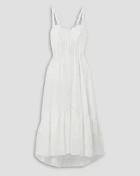 Charo Ruiz Irene tiered broderie anglaise cotton-blend maxi dress - White White