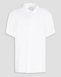 James Perse Slub cotton and linen-blend jersey polo shirt - White White