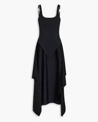 Versace Embellished draped swimsuit - Black Black