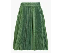 Pleated metallic tulle skirt - Green