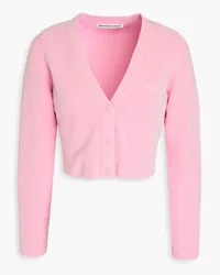 Alexander Wang Cropped cotton-blend chenille cardigan - Pink Pink