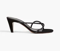 Sirius leather and suede sandals - Black