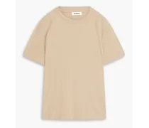 Logo embroidered cotton-jersey T-shirt - Neutral