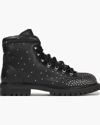 Valentino Garavani Studded leather combat boots - Black Black