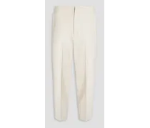 Cheval wool straight-leg pants - White