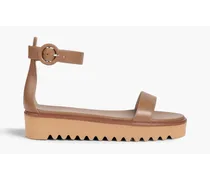 Eleanor 05 leather platform sandals - Neutral