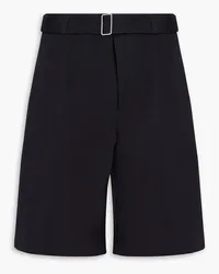 Jil Sander Belted cotton-twill shorts - Blue Blue