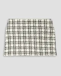 Alice + Olivia Alice Olivia - Checked bouclé-tweed mini skirt - White White